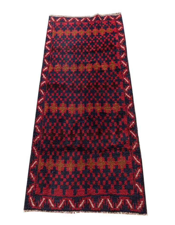 Detail image of 3' x 4' 6  Hand Knotted Balouch Persian Wool Rug