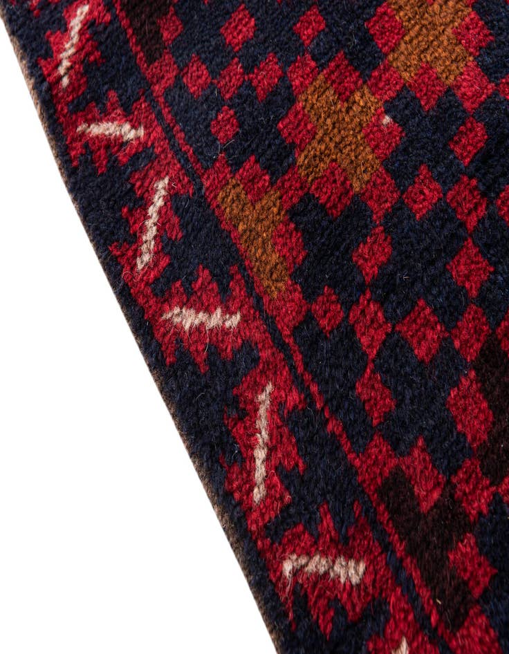 Detail image of 3' x 4' 6  Hand Knotted Balouch Persian Wool Rug