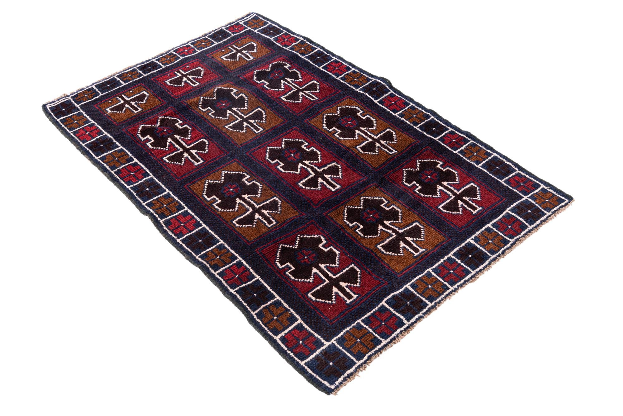 2' 10 x 4' 5 Hand Knotted Balouch Persian Wool Rug