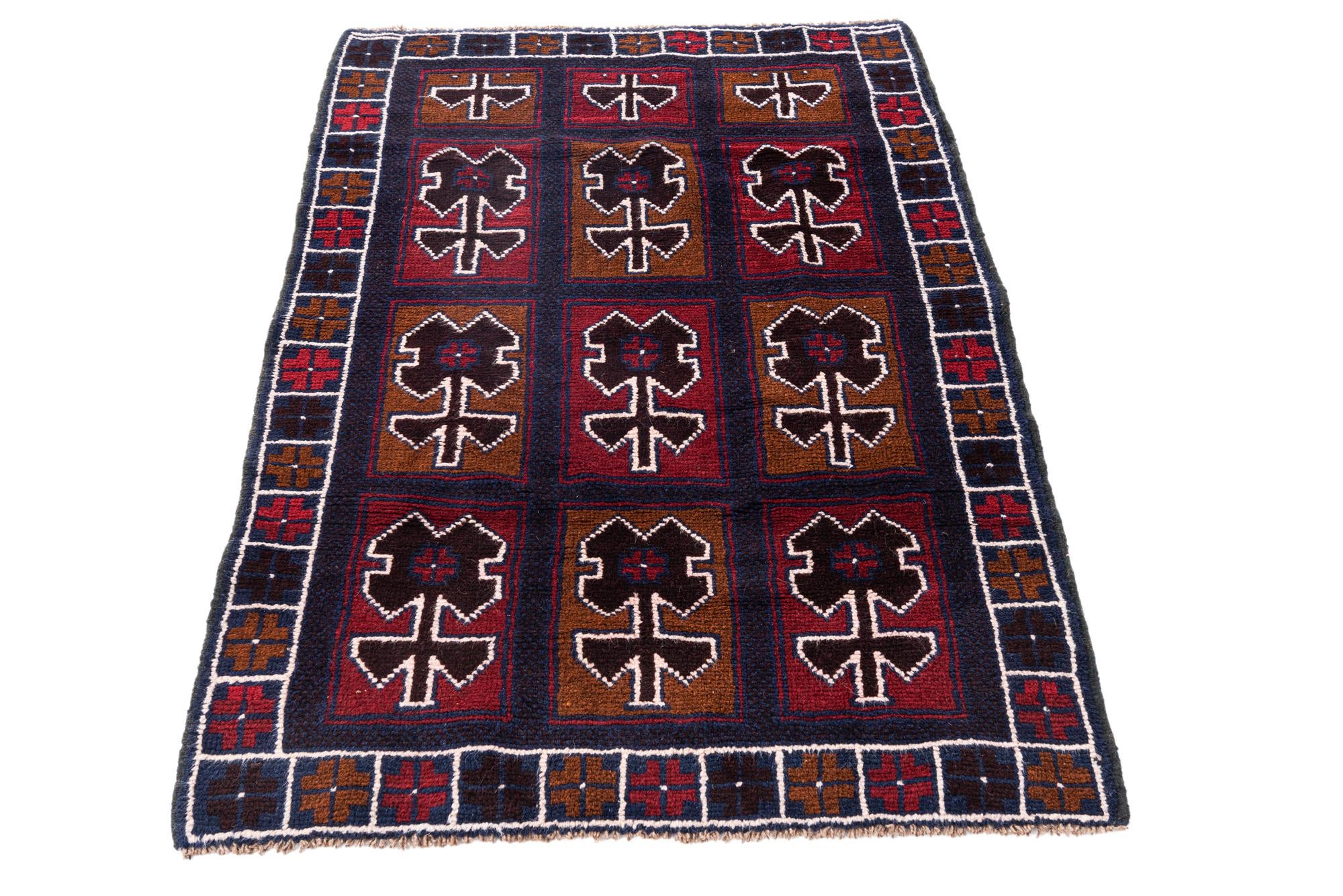 2' 10 x 4' 5 Hand Knotted Balouch Persian Wool Rug