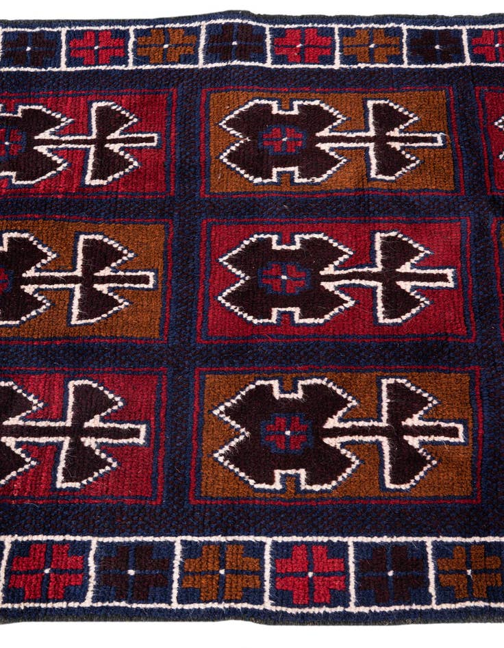 Detail image of 2' 10 x 4' 5  Hand Knotted Balouch Persian Wool Rug