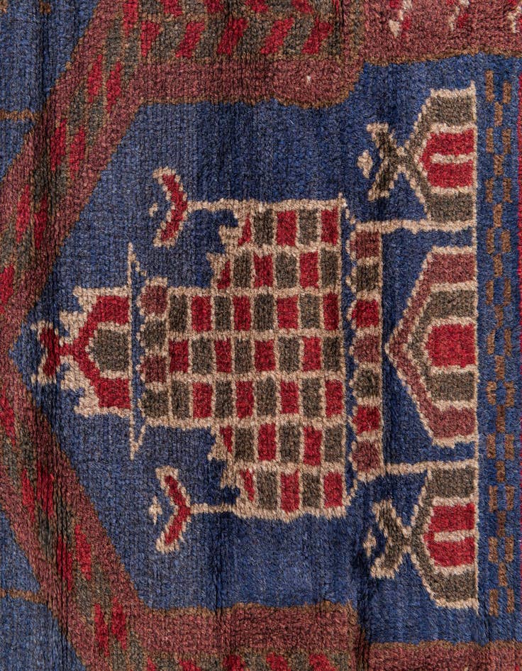 Detail image of 2' 10 x 4' 7 Hand Knotted Balouch Persian Wool Rug