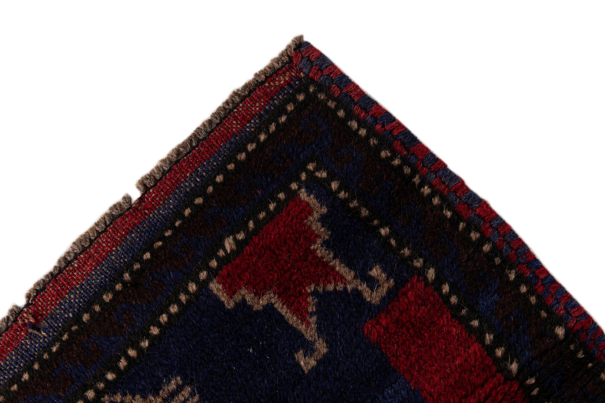 2' 9 x 4' 9 Hand Knotted Balouch Persian Wool Rug