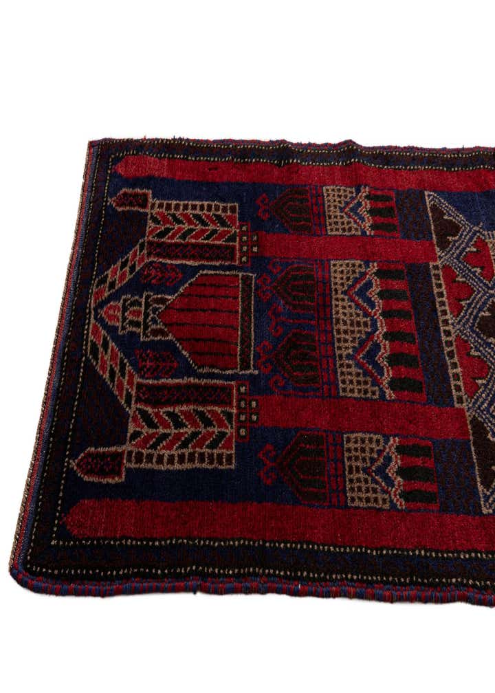 2' 9 x 4' 9 Hand Knotted Balouch Persian Wool Rug