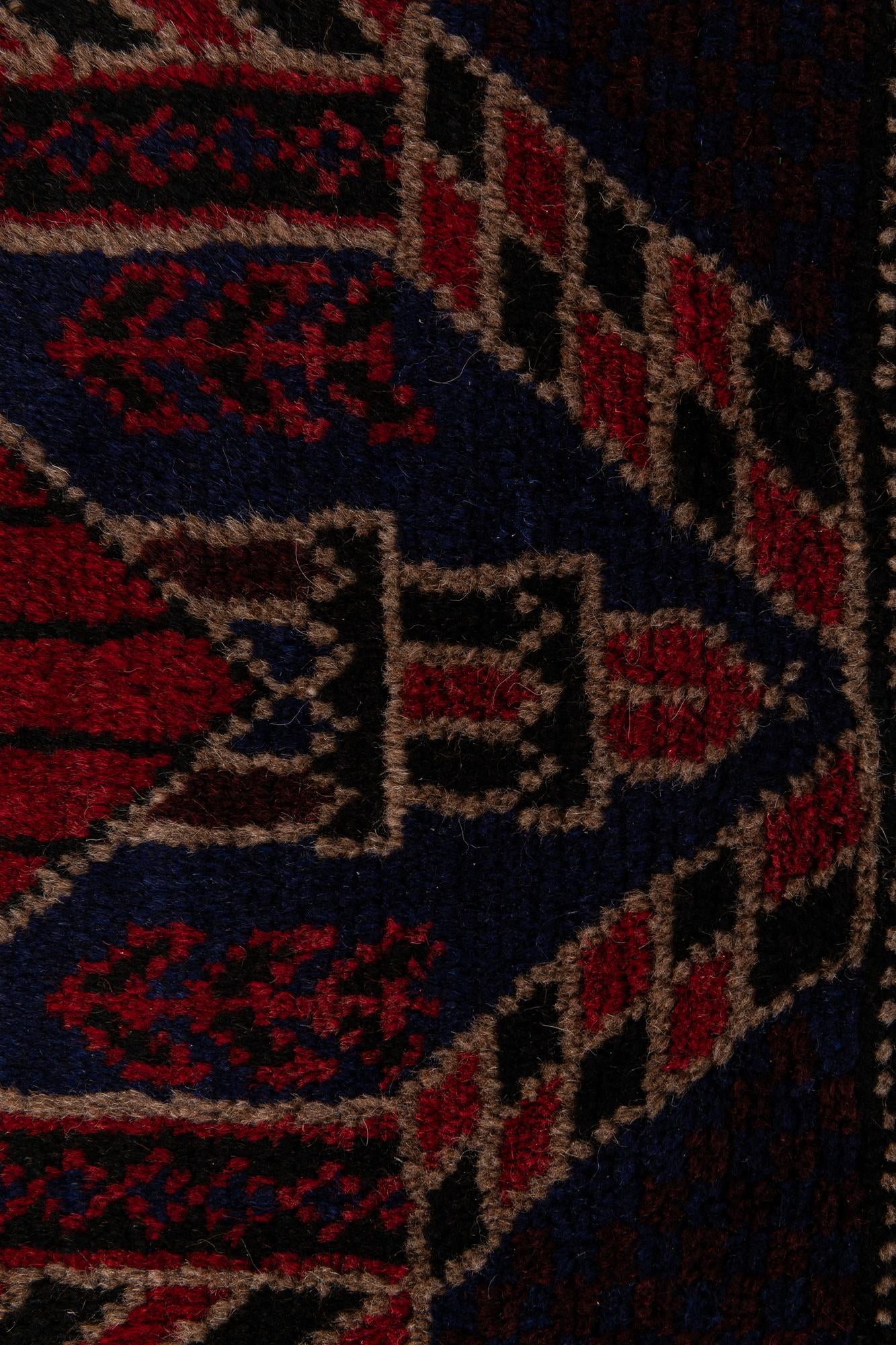 2' 9 x 4' 9 Hand Knotted Balouch Persian Wool Rug