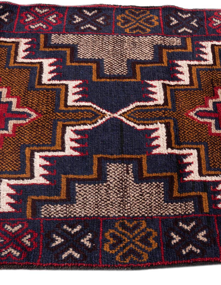 Detail image of 2' 10 x 4' 9 Hand Knotted Balouch Persian Wool Rug