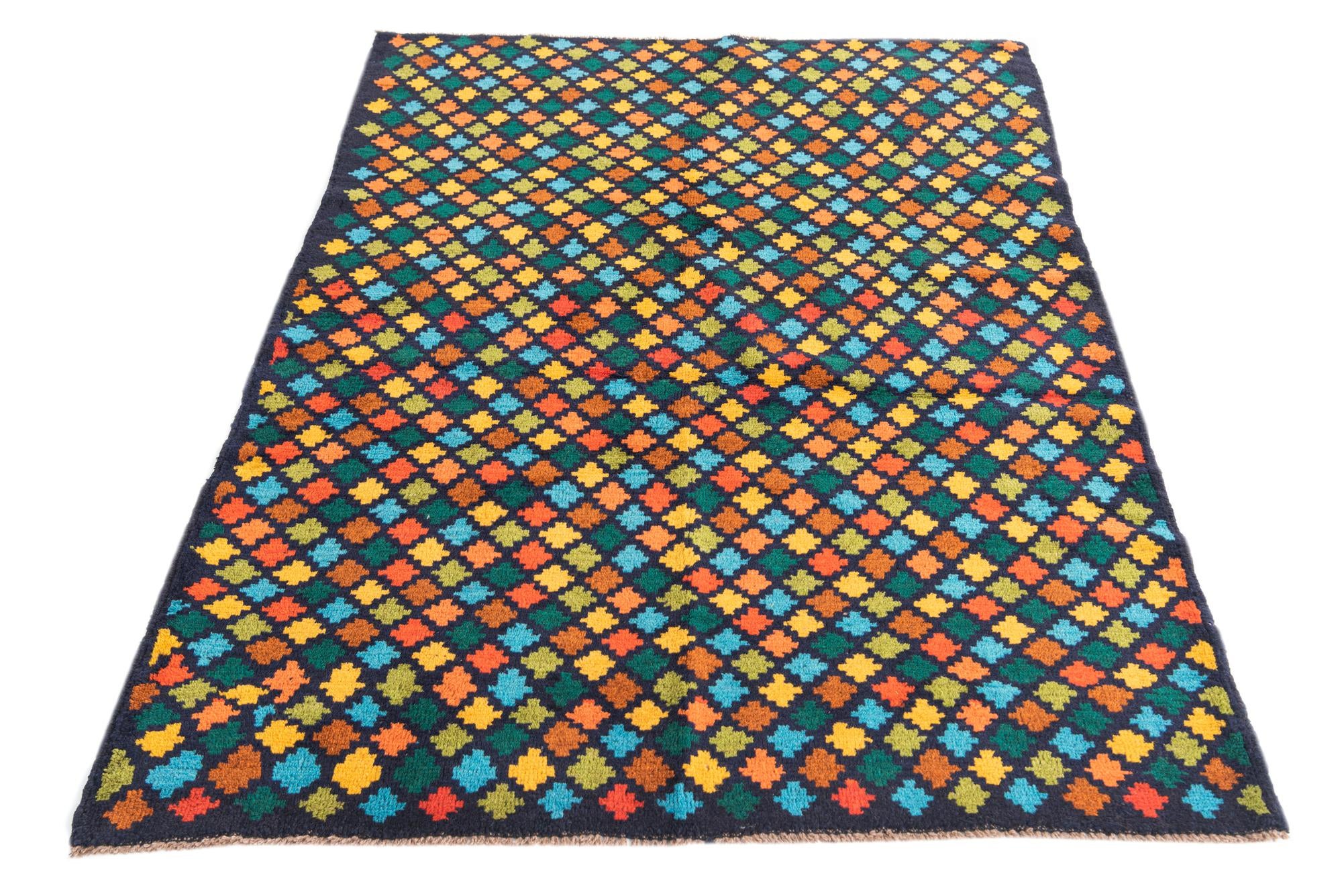 4' 1 x 5' 9 Hand Knotted Balouch Wool Rug