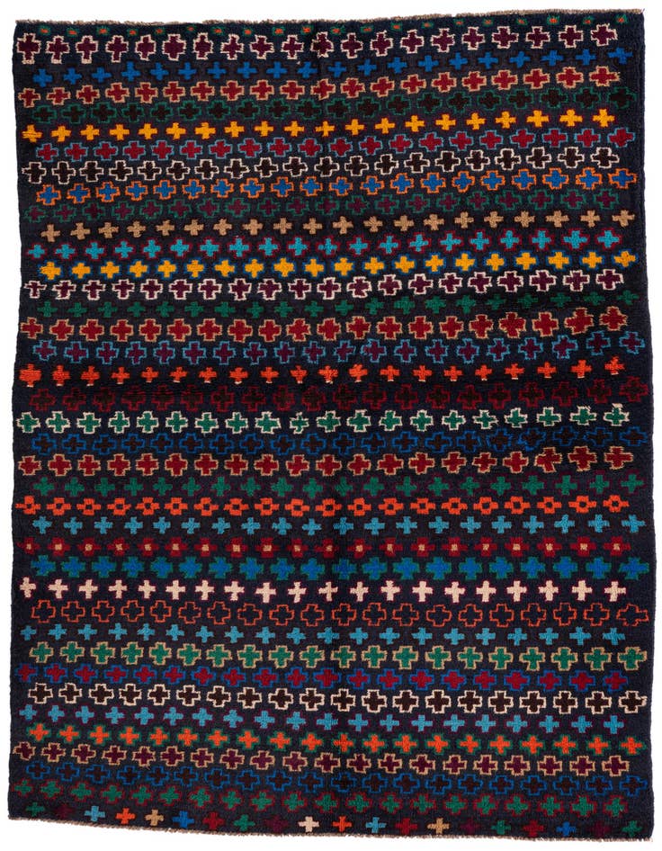 Detail image of 3' 10 x 6' 1 Hand Knotted Balouch Wool Rug