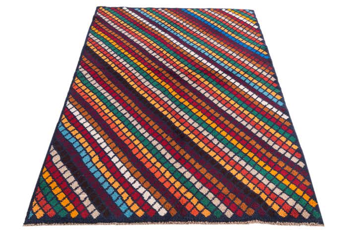 4' x 6' Hand Knotted Balouch Wool Rug