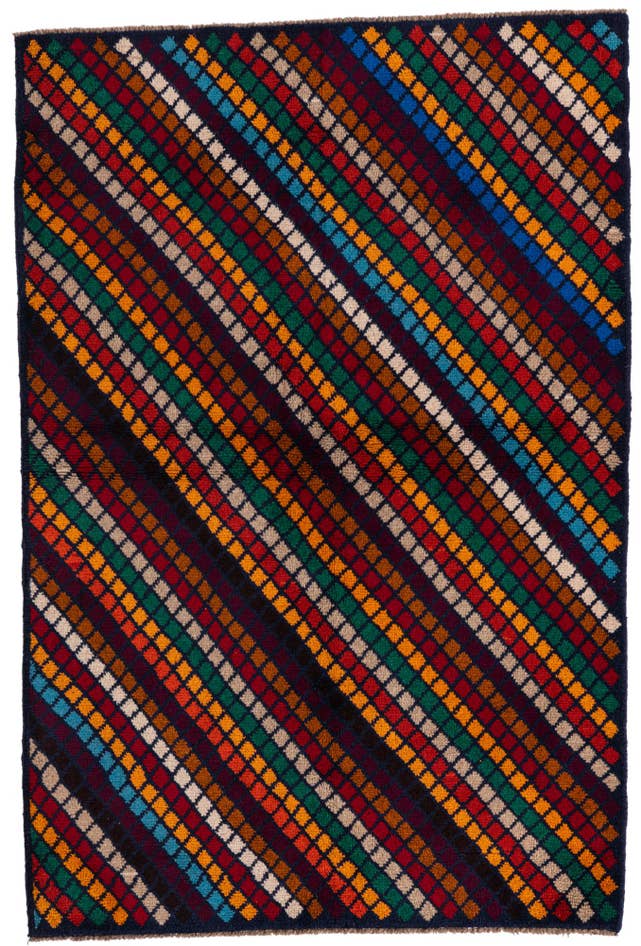 Detail image of 4' x 6' Hand Knotted Balouch Wool Rug