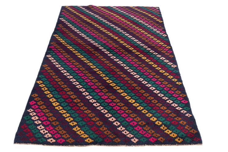 Detail image of 3' 10 x 5' 10 Hand Knotted Balouch Wool Rug