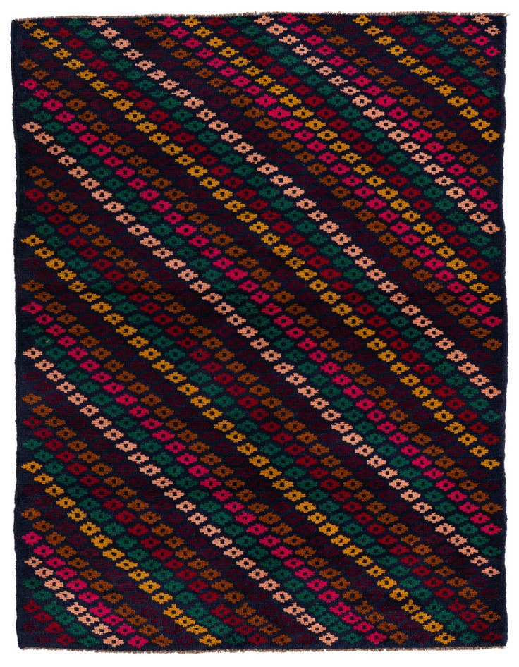 Detail image of 3' 10 x 5' 10 Hand Knotted Balouch Wool Rug