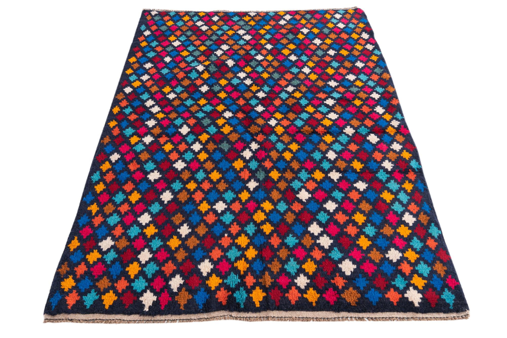 4' x 5' 10 Hand Knotted Balouch Wool Rug