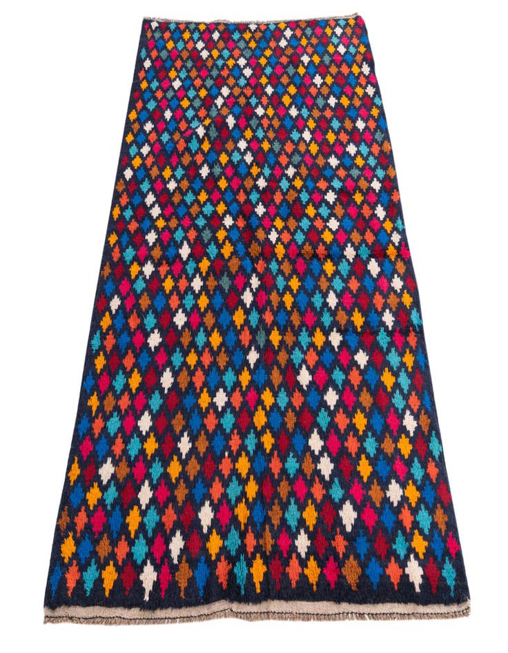 Detail image of 4' x 5' 10  Hand Knotted Balouch Wool Rug