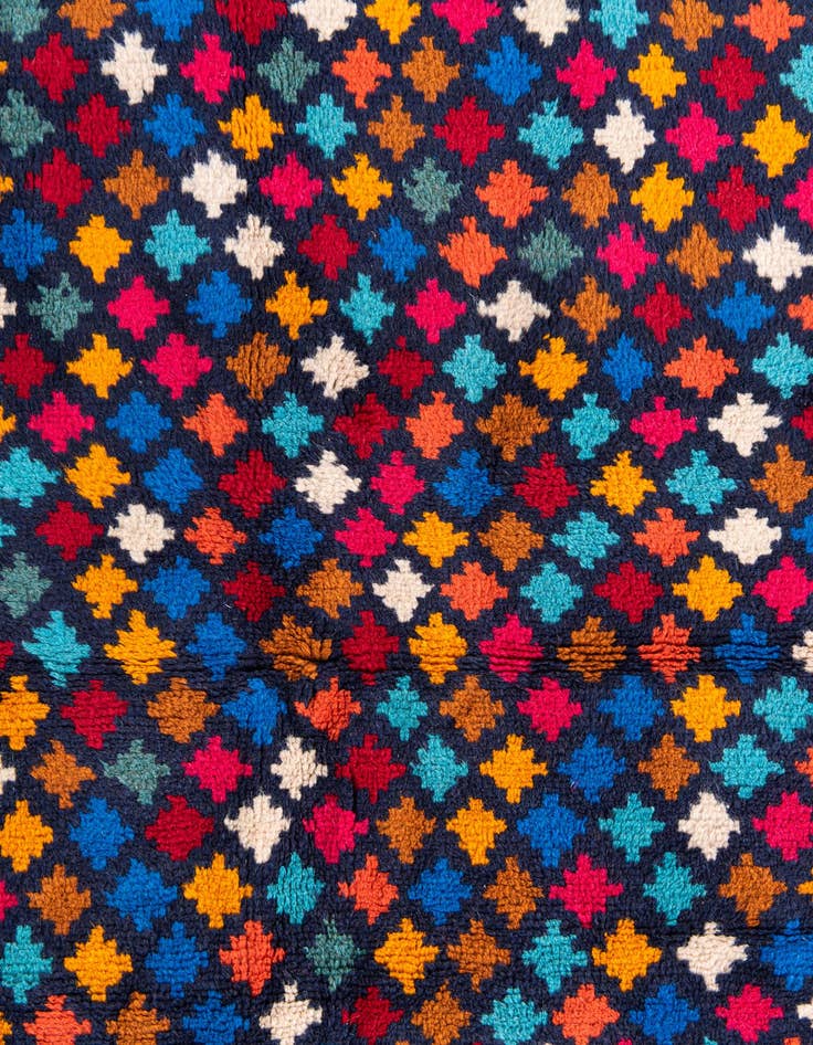 Detail image of 4' x 5' 10  Hand Knotted Balouch Wool Rug