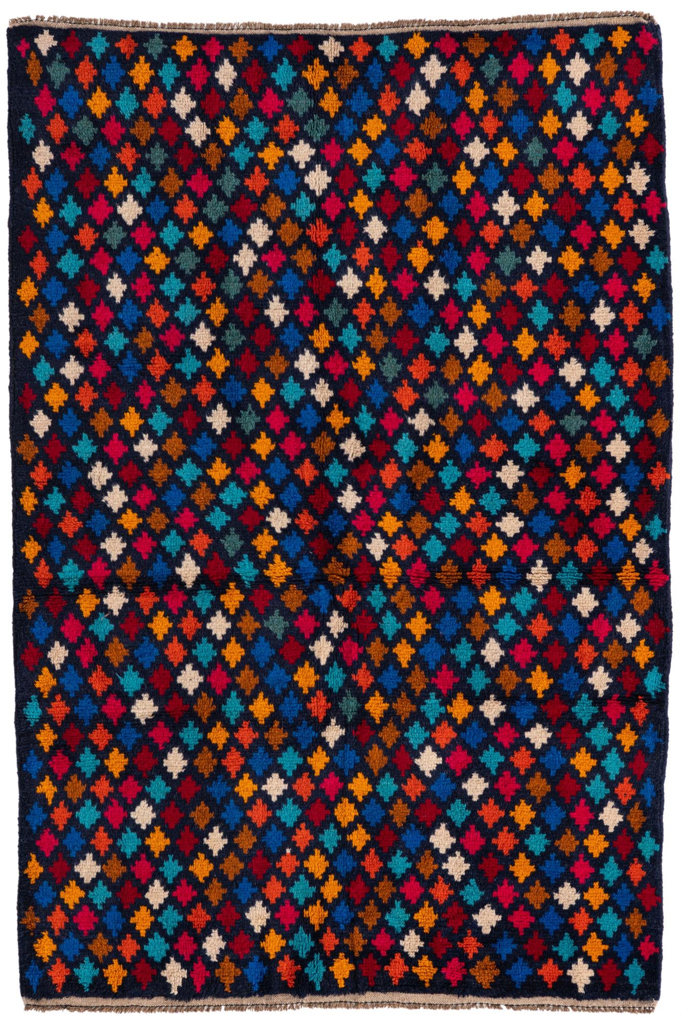 4' x 5' 10 Hand Knotted Balouch Wool Rug