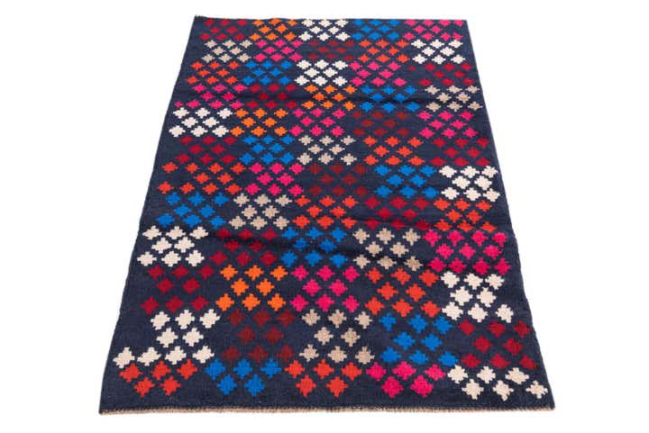 3' x 4' 6 Hand Knotted Balouch Wool Rug