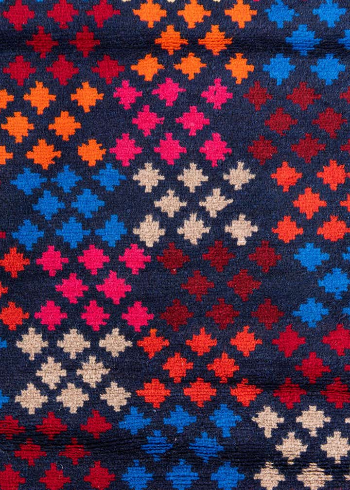 3' x 4' 6 Hand Knotted Balouch Wool Rug