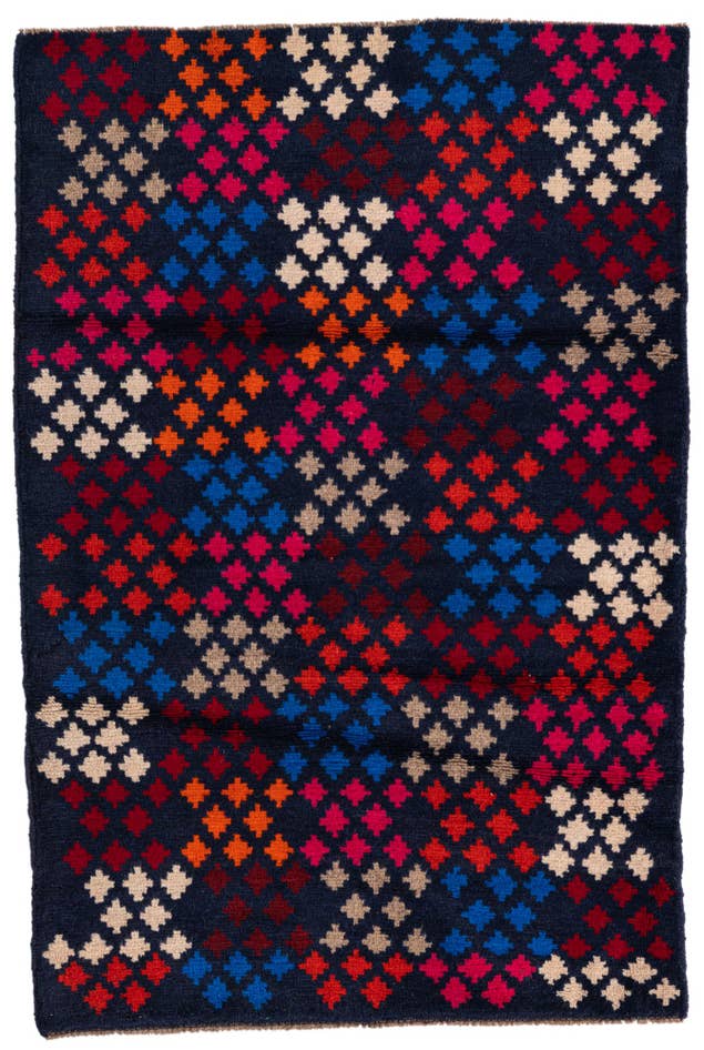 Detail image of 3' x 4' 6 Hand Knotted Balouch Wool Rug