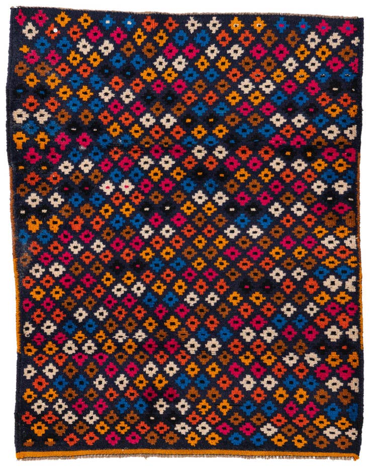 Detail image of 3' 1 x 4' 5 Hand Knotted Balouch Wool Rug