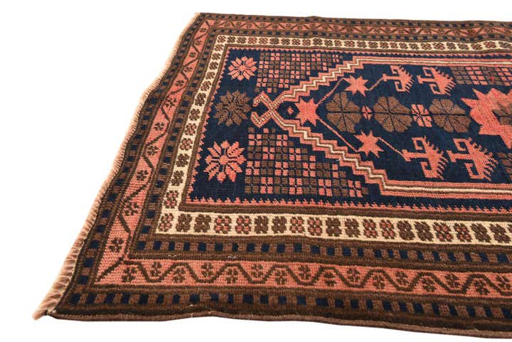 3' x 4' 5 Hand Knotted Balouch Persian Wool Rug