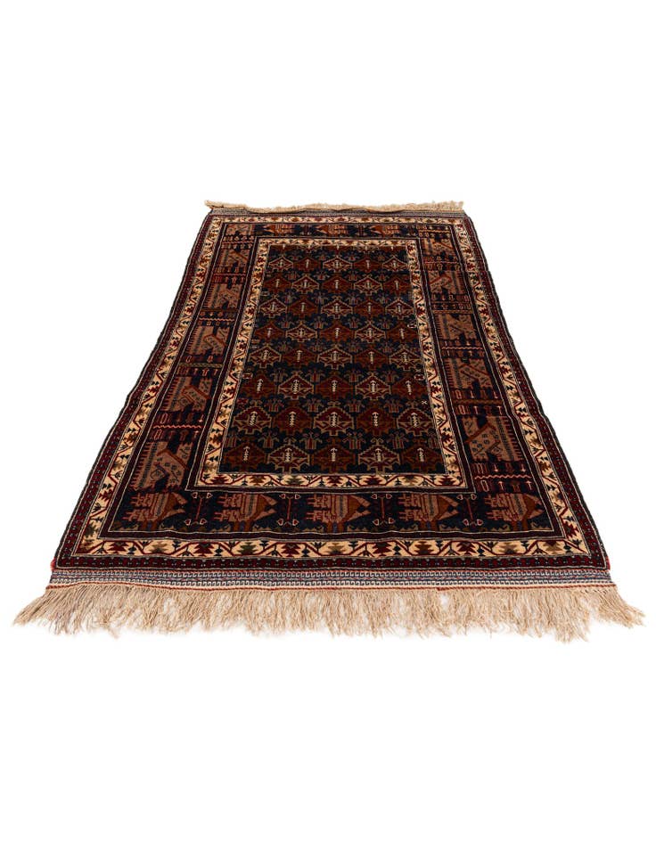 Detail image of 3' 9 x 6' 6 Hand Knotted Balouch Persian Wool Rug