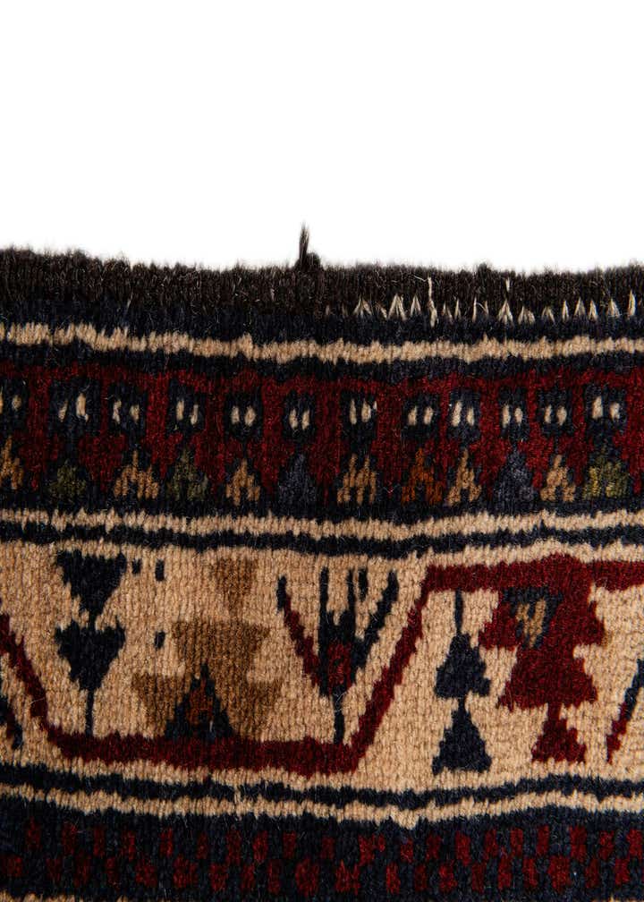 3' 9 x 6' 6 Hand Knotted Balouch Persian Wool Rug