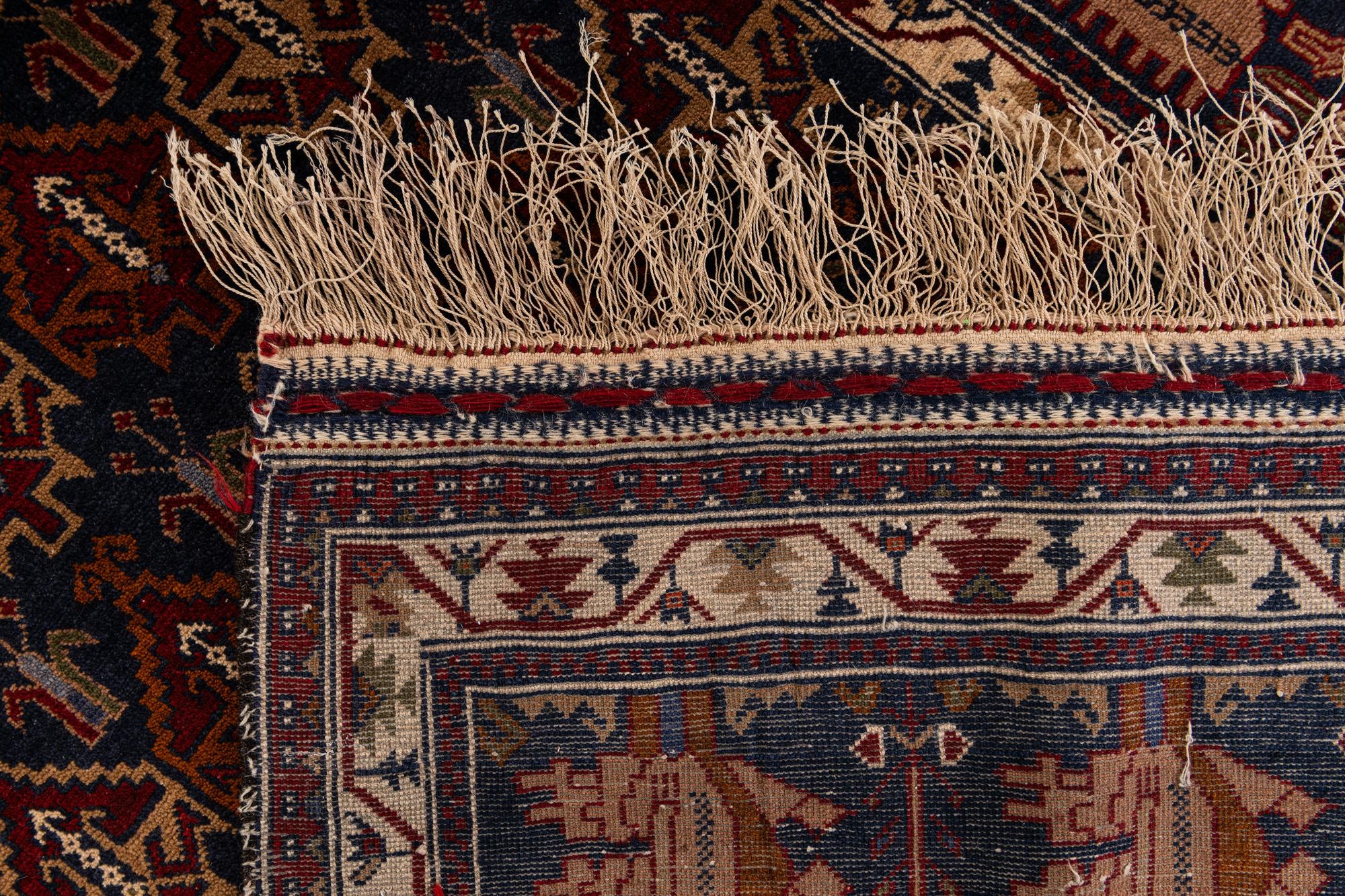 3' 9 x 6' 6 Hand Knotted Balouch Persian Wool Rug