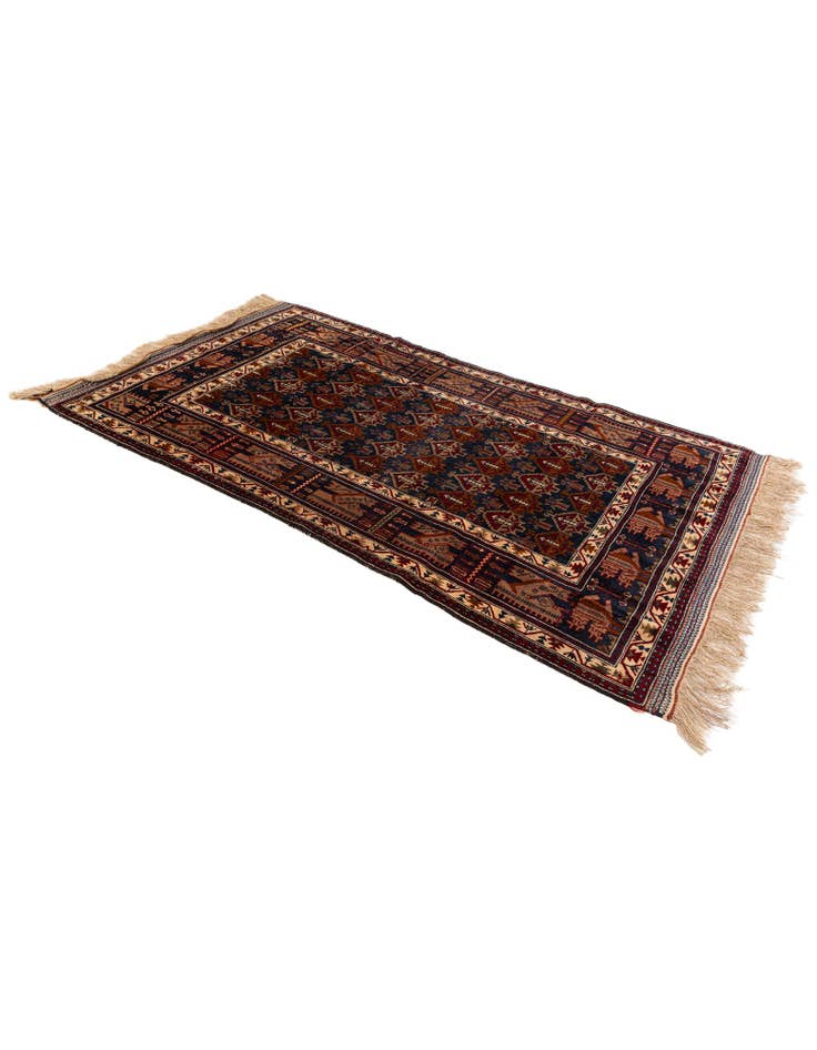 Detail image of 3' 9 x 6' 6 Hand Knotted Balouch Persian Wool Rug