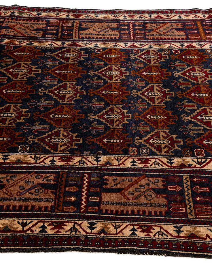 Detail image of 3' 9 x 6' 6 Hand Knotted Balouch Persian Wool Rug