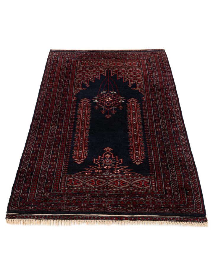 2' 7 x 4' 2 Hand Knotted Balouch Persian Wool Rug