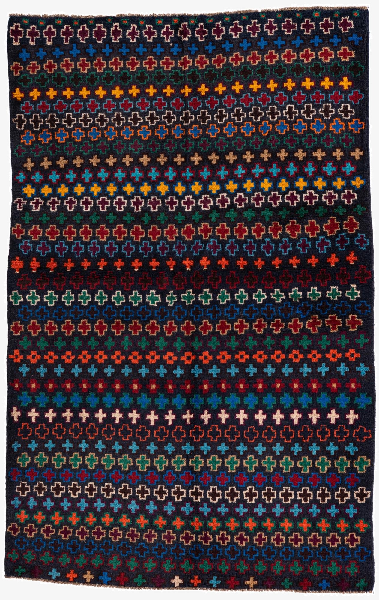 3' 10 x 6' 1  Hand Knotted Balouch Wool Rug