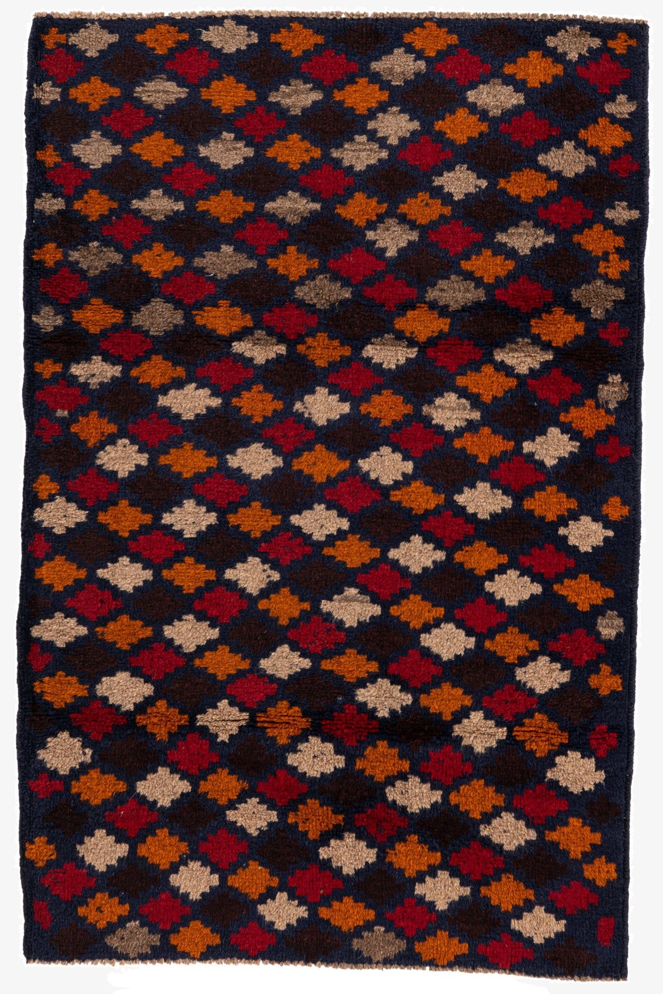 2' 10 x 4' 5  Hand Knotted Balouch Persian Wool Rug