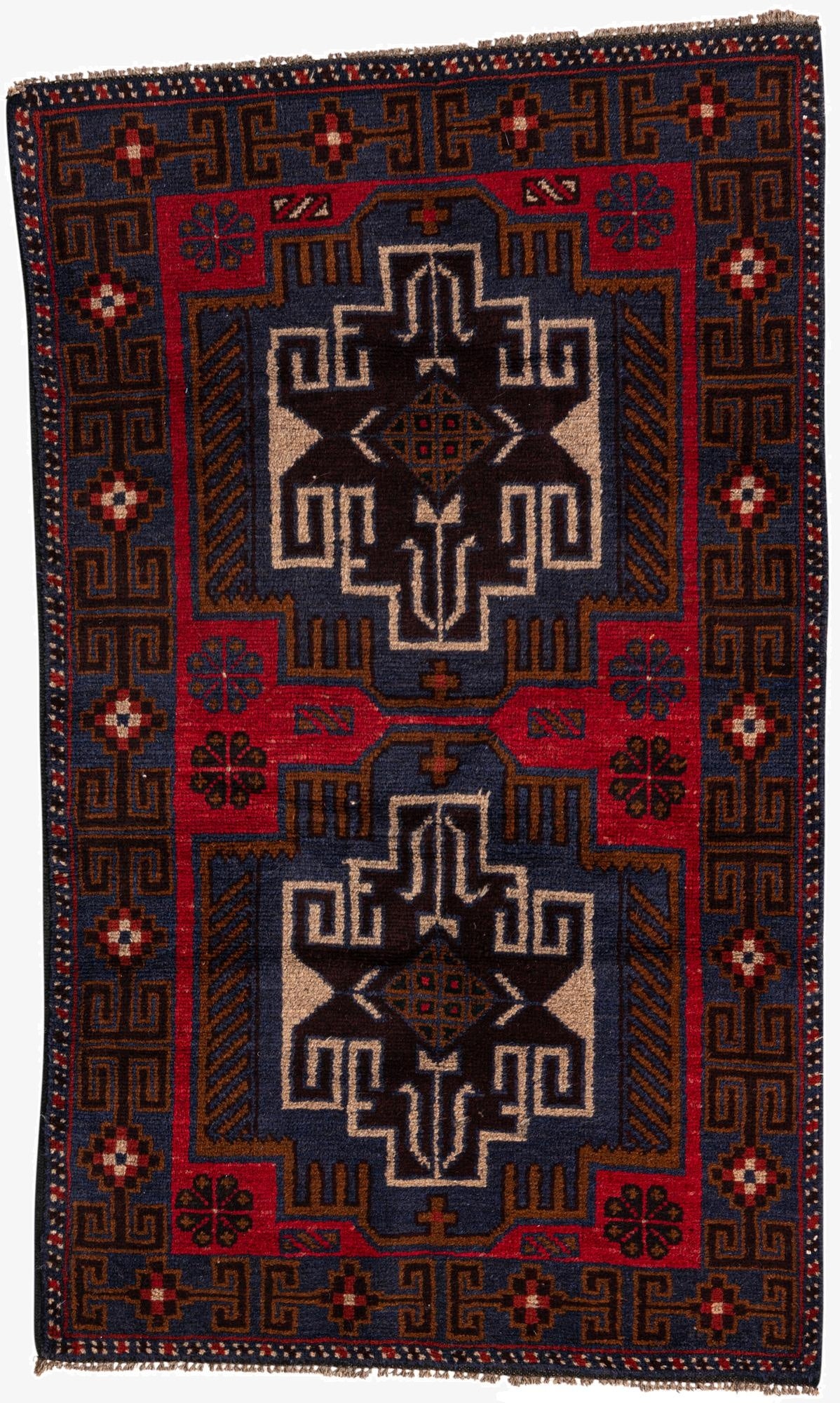 2' 10 x 4' 9  Hand Knotted Balouch Persian Wool Rug