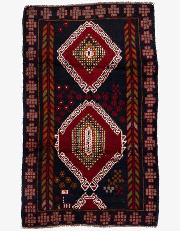 2' 10 x 4' 8 Hand Knotted Balouch Persian Wool Rug