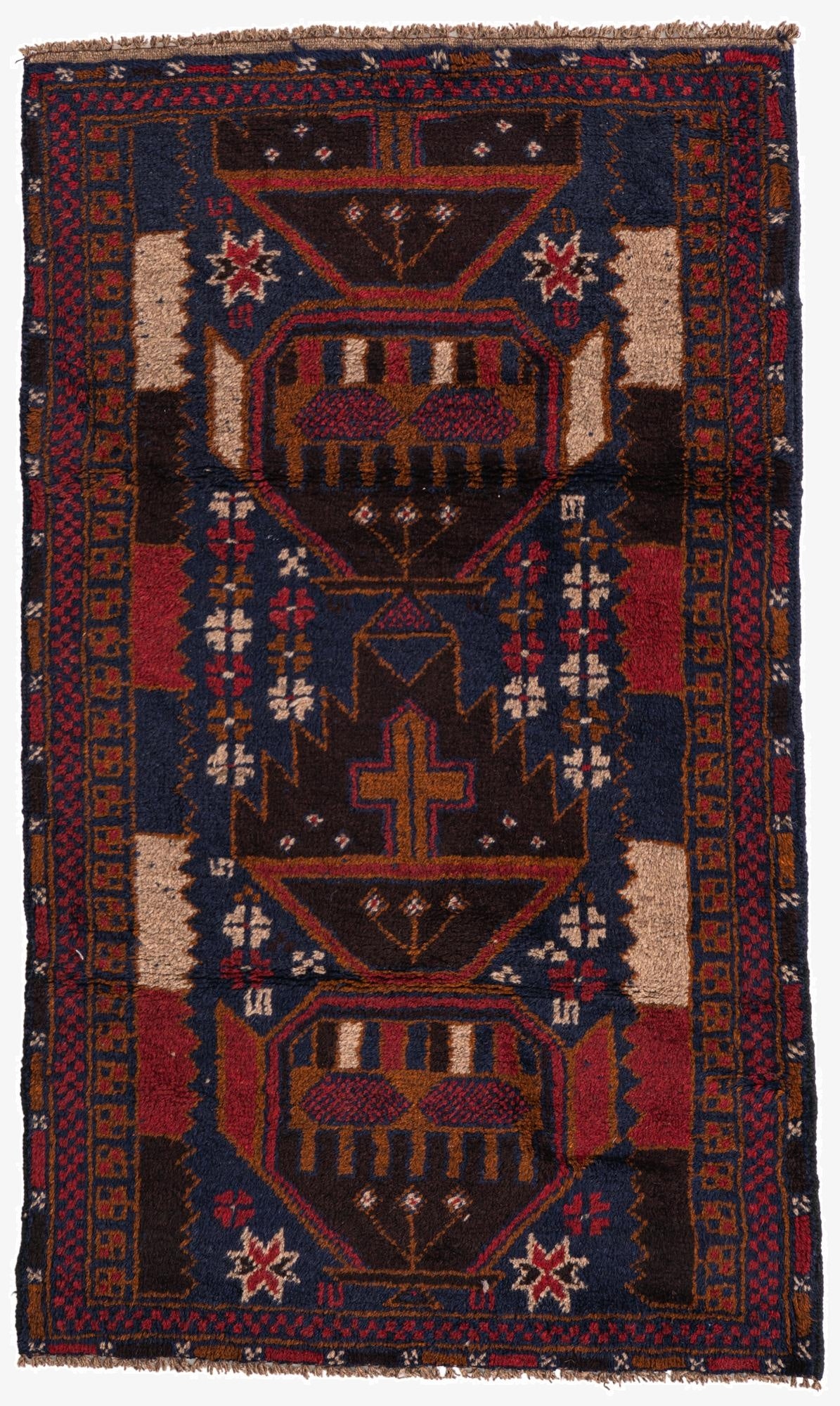 2' 9 x 4' 8  Hand Knotted Balouch Persian Wool Rug