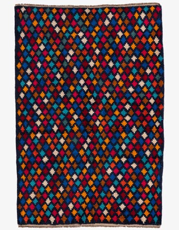 4' x 5' 10 Hand Knotted Balouch Wool Rug