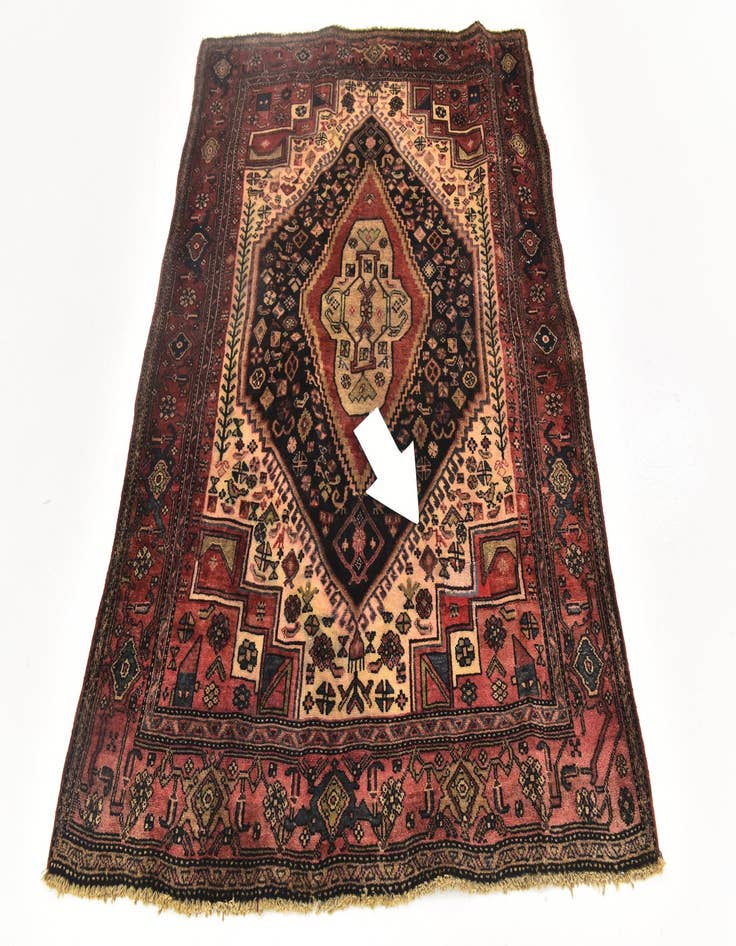 Detail image of 4' x 5' 9 Hand Knotted Bidjar Persian Wool Rug