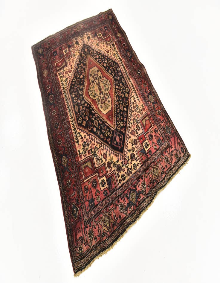 Detail image of 4' x 5' 9 Hand Knotted Bidjar Persian Wool Rug