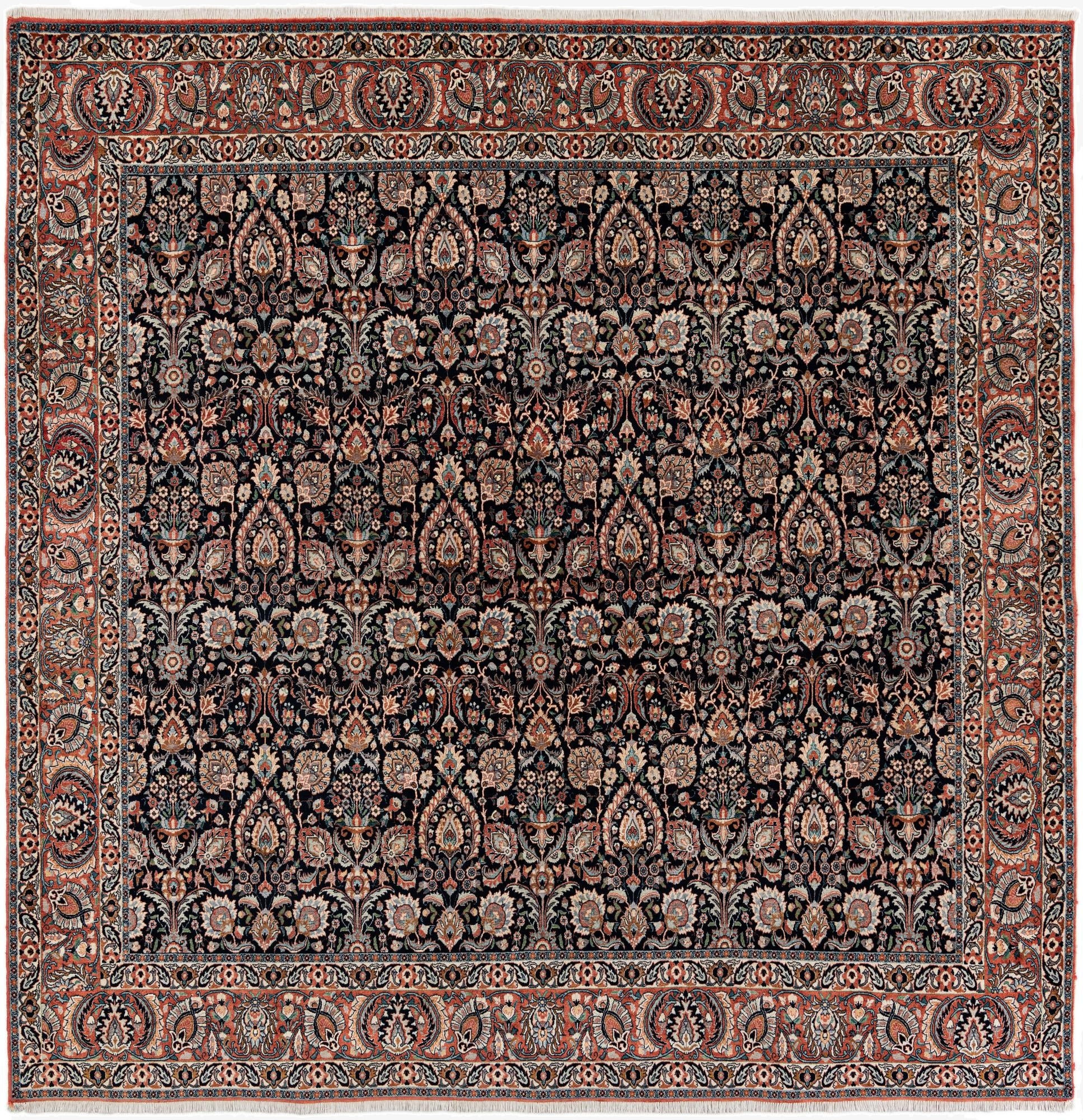 9' 10 x 9' 10 Hand Knotted Bidjar Persian Rug