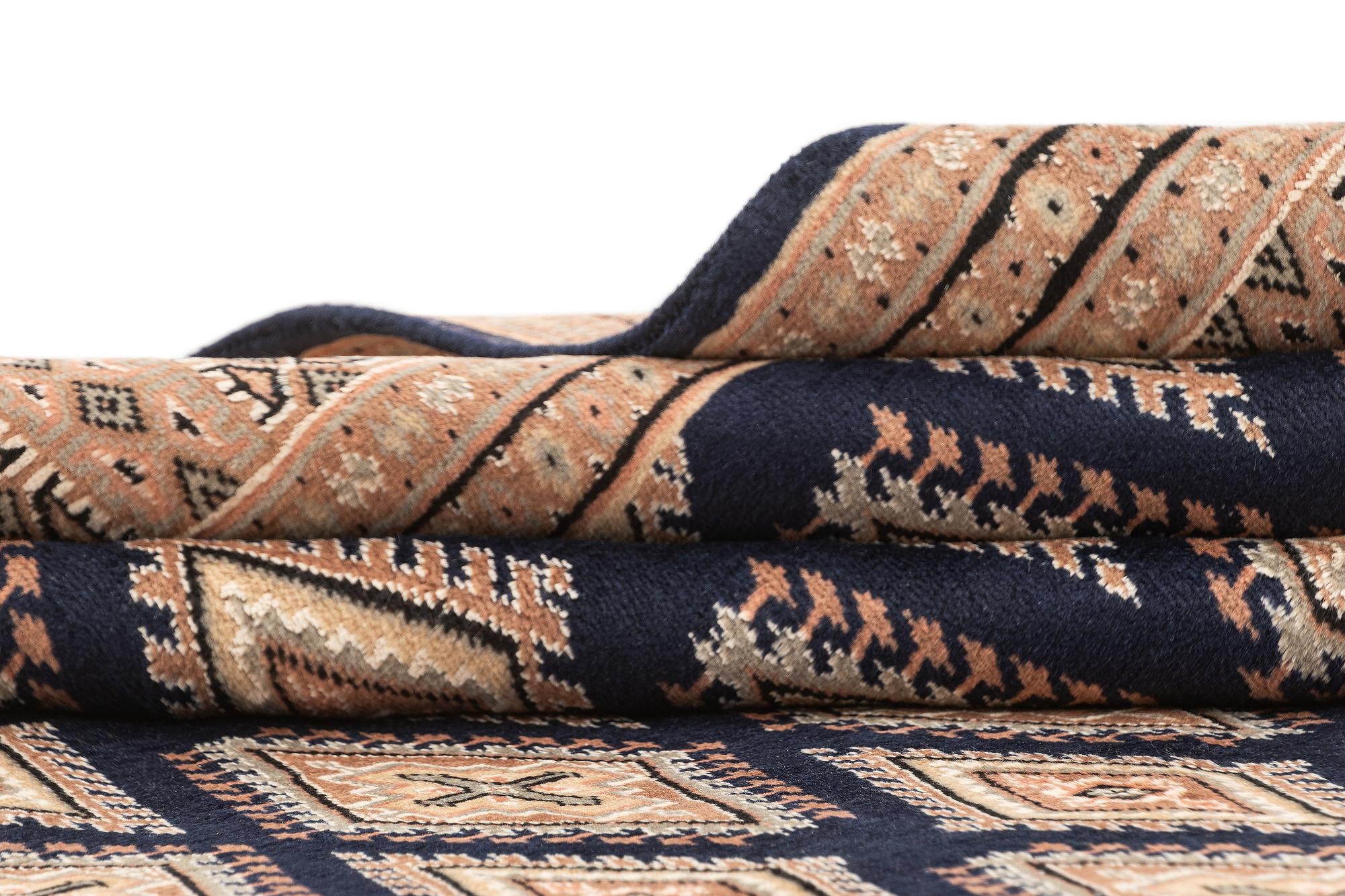 5' 6 x 7' 8 Hand Knotted Bokhara Oriental Wool Rug