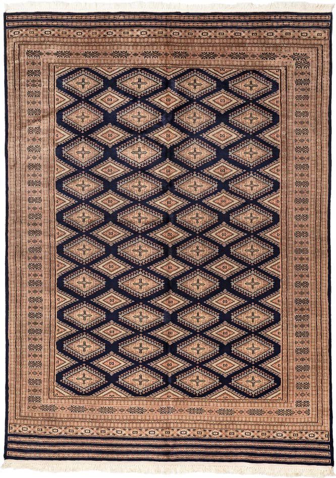 Detail image of 5' 6 x 7' 8 Hand Knotted Bokhara Oriental Wool Rug