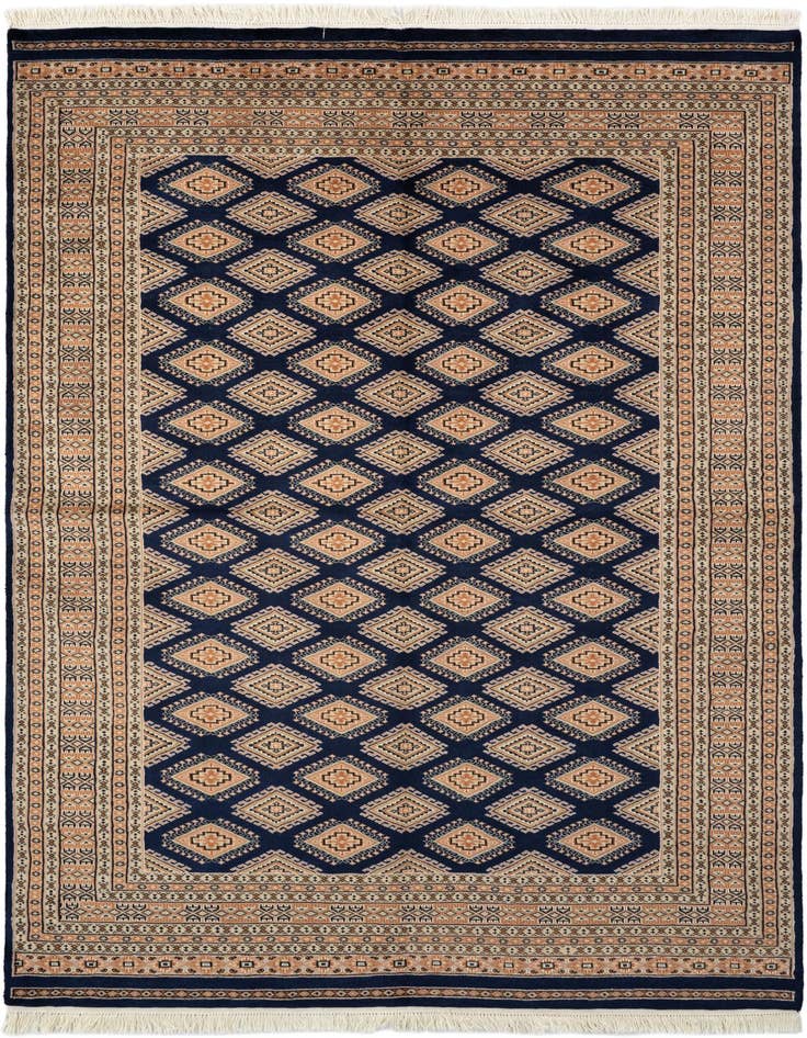 Detail image of 5' 6 x 8' Hand Knotted Bokhara Oriental Wool Rug