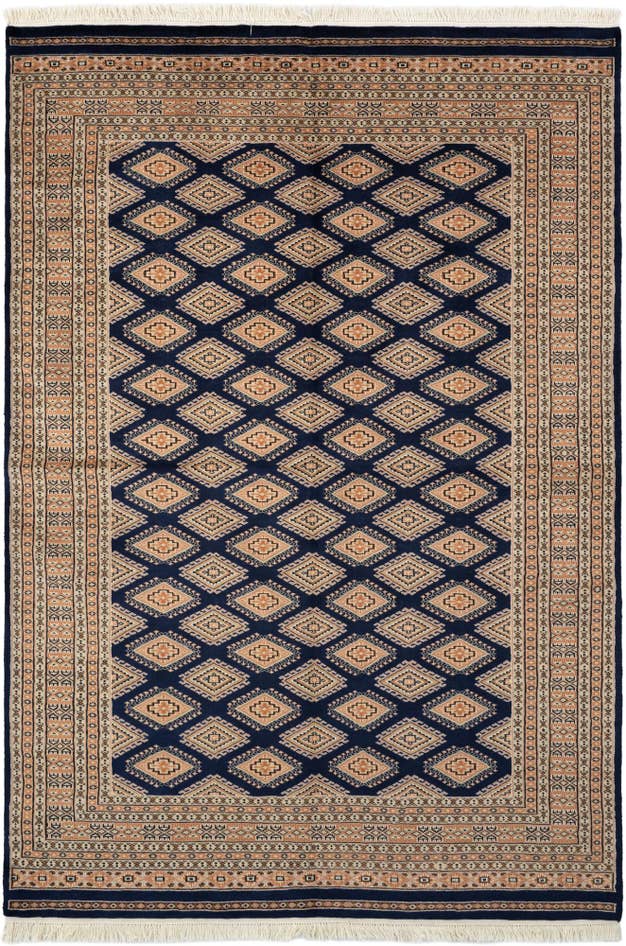 Detail image of 5' 6 x 8' Hand Knotted Bokhara Oriental Wool Rug