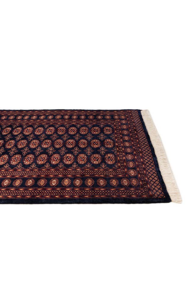 Detail image of 4' 3 x 6' Hand Knotted Bokhara Oriental Wool Rug