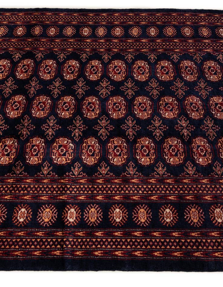 Detail image of 4' 3 x 6'  Hand Knotted Bokhara Oriental Wool Rug