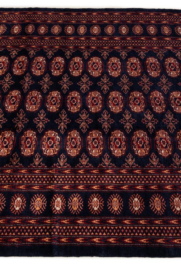 Detail image of 4' 3 x 6' Hand Knotted Bokhara Oriental Wool Rug