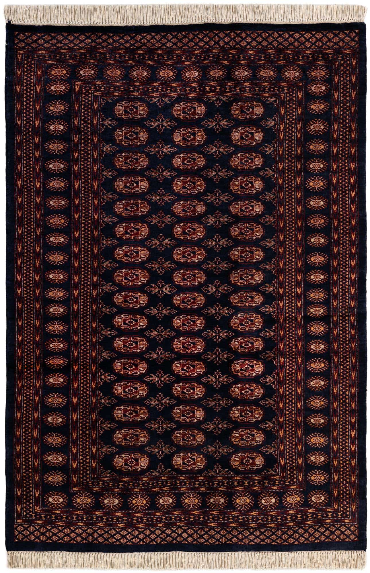 4' 3 x 6' Hand Knotted Bokhara Oriental Wool Rug