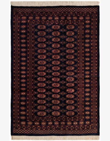 4' 3 x 6' Hand Knotted Bokhara Oriental Wool Rug