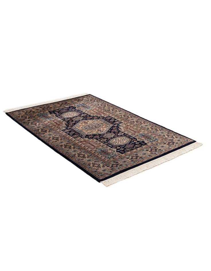 Detail image of 4' 3 x 6' 2  Hand Knotted Bokhara Oriental Wool Rug